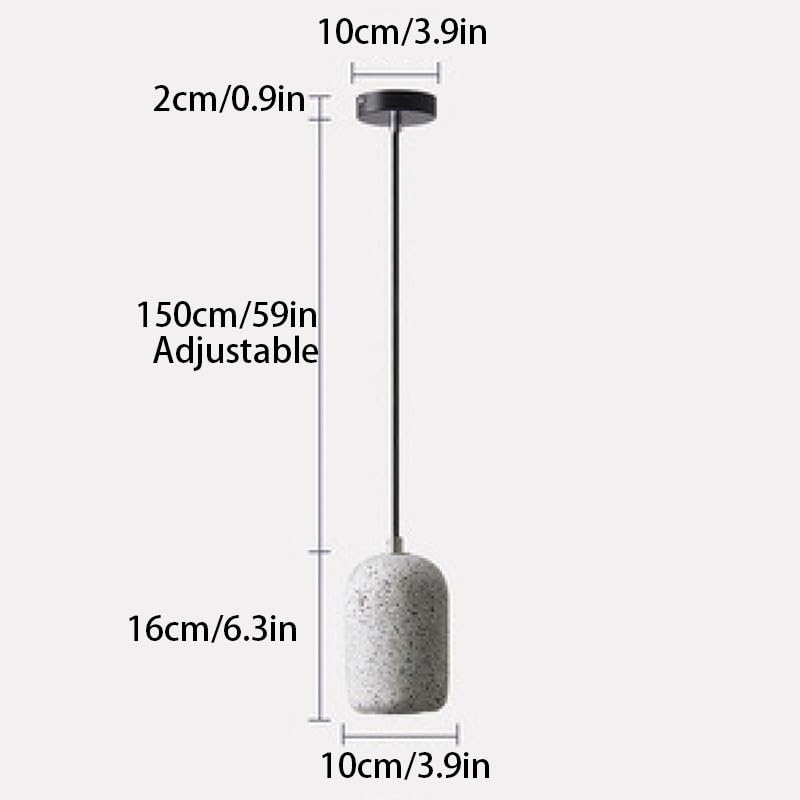 Lámpara colgante de terrazo nórdica LED de 3.9 pulgadas con cable ajustable 6