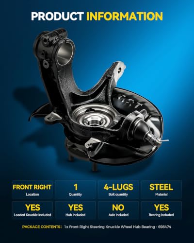 Image of PHILTOP 1 x Front Right Knuckle Wheel Hub Bearing for Honda Accord,