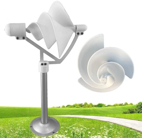 10W Micro Spiral Wind Turbine Generator - Archimedes Rose Design for Home & Small Farm - Silent 12V Permanent Magnet Wind Energy Solution (1pc)