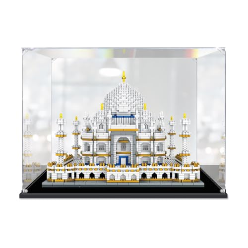 Vitrina acrílica para LEGO 21056 Taj Mahal con base negra de 2 mm 2