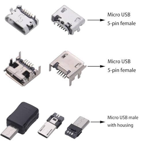 Kit de conectores 180 piezas 16 modelos USB y Type C miniatura 5