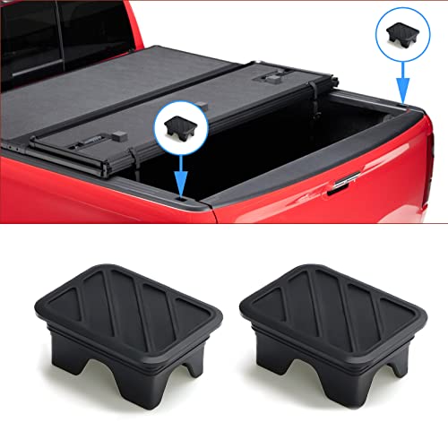 Jerbor 2Pack Silicone Pickup Trucks Bedrail Stake Pocket Covers For Dodge Ram 1500 2500 3500 2019-2023 Truck Bed Rail Stake Pocket Plugs #TOP6
