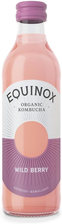 Case of 20 x Equinox Kombucha Wild Berry (275Ml) Gluten Free Organic Added Sugar Vegan