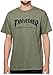 Thrasher Skateboard Magazine Men's S/S T-Shirt Skate Mag Skate Shirt, Army Green, Size: Small