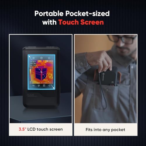 HIKMICRO PocketE Thermal Imaging Camera 240 x 240 SuperIR High Resolution with Visual Camera, SuperScene™, 25 Hz, Thermal Camera with Wi-Fi, 3.5" Touch Screen, 96 x 96 IR Resolution, -4°F to 662°F - Image 6