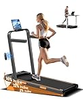 LONTEK Tapis Roulant Salvaspazio Elettrico con Inclinazione 16%, 10KM/H Tapis Roulant Elettrico Pieghevole, Schermo LED, Telecomando, 3.0 CV Mini Walking Pad, Tapirulan da Casa, Carico Massima 136KG