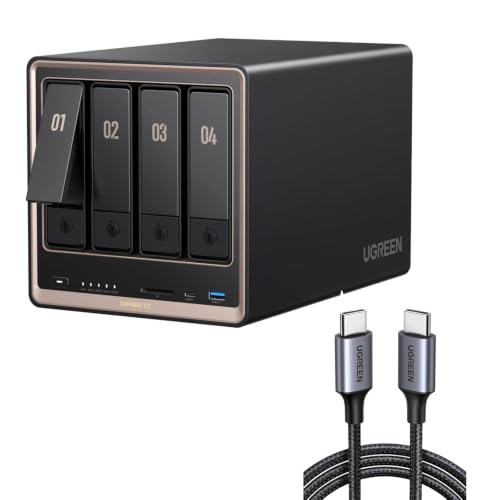 UGREEN NASync DXP4800 GT 4�x�CNAS�o���h���A1M USB Type C �P�[�u�� �t��