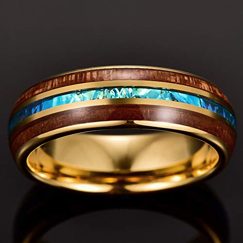 VAKKI 6mm Oro Uomini/Donne Anelli di Tungsteno in