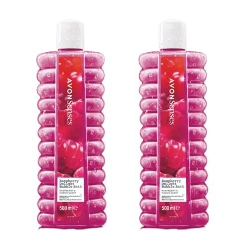 Avon Bubble Bath | Senses Raspberry Delight Bubble Bath - 500ml - Pack of 2