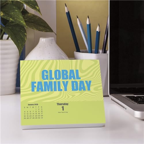 Every Day is a Holiday Calendar 2026 - Deluxe 2026 National Holiday Day to Day Box Calendar Bundle with Over 100 Reminder Stickers (Daily Holiday Gifts, Office Supplies) - Image 2