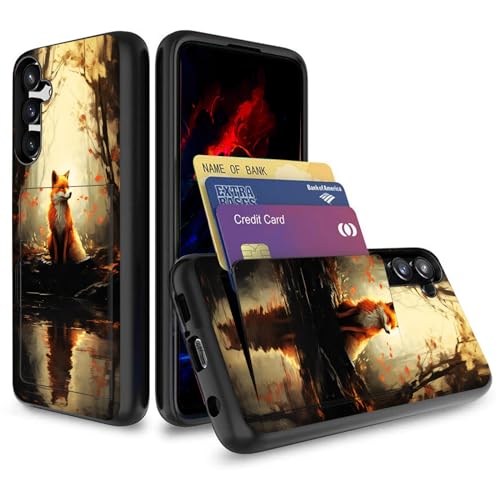 Étui portefeuille Galaxy S23 FE motif renard pour le quotidien