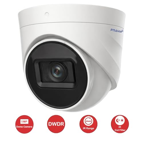 Image of PRAMA PT-HTH702E-ITPF 5MP Dome Camera(2560x1944) Resolution, smart IR Night Vision up to 20m, and a switchable 4-in-1 Video Output (TVI /AHD /CVI /CVBS)