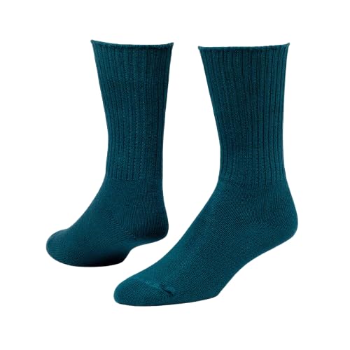 Maggies Organics Cotton Classic Crew Socks - Aqua - Medium
