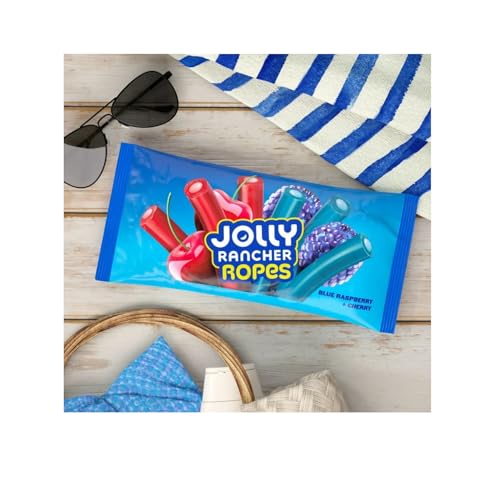 Smiling Sweets Jolly Rancher Ropes, Blue Raspberry and Cherry Flavors, Classic Taste Everyone Loves with A Gummy Twist and Fun For Everyone (Pack of 2) - Thumbnail 4