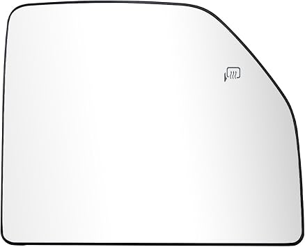 Right Passenger Side Towing Heated Mirror Glass Upper for 2015-2020 Ford F150 Truck 2017-2019 F250 F350 F450 F550 Super Duty with Rear Holder Replace FL3Z17K707G