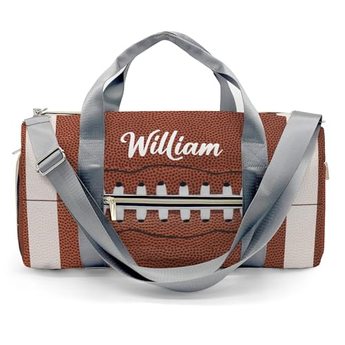 Personalized Duffel bag, Custom Small Gym Bag for Men Women, Football Sports Workout Travel Bag with Shoes Compartment, Weekender Bag, Sleepover Bag