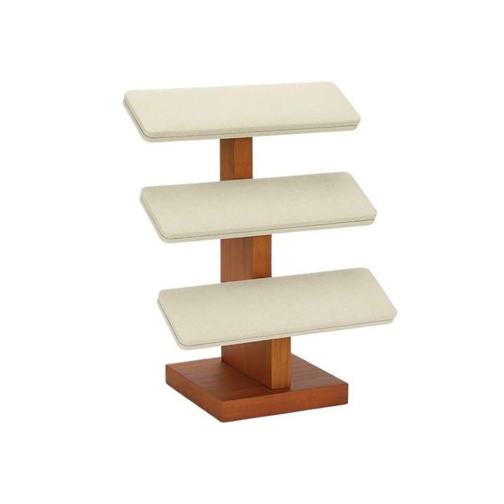 Zeng25liangOu-12 jewellery stand Trapezoidal Ladder Display Rack Bracelet Watch Jewelry Storage Placement Shelf Jewelry Props for Display and Storage(White,Large)
