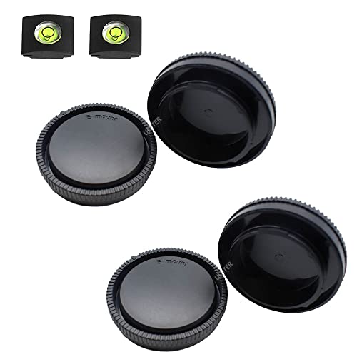 Body Cap + Rear Lens Cover for Sony Alpha A6600 A6500 A6400 A6300 A6100 A6000 A5100 A5000 A7R IV/A7R II/A7R III/A7R/A7 IV /A7 III/A7 II/A7/A7C/A7S III /A1 / FX3 E Mount