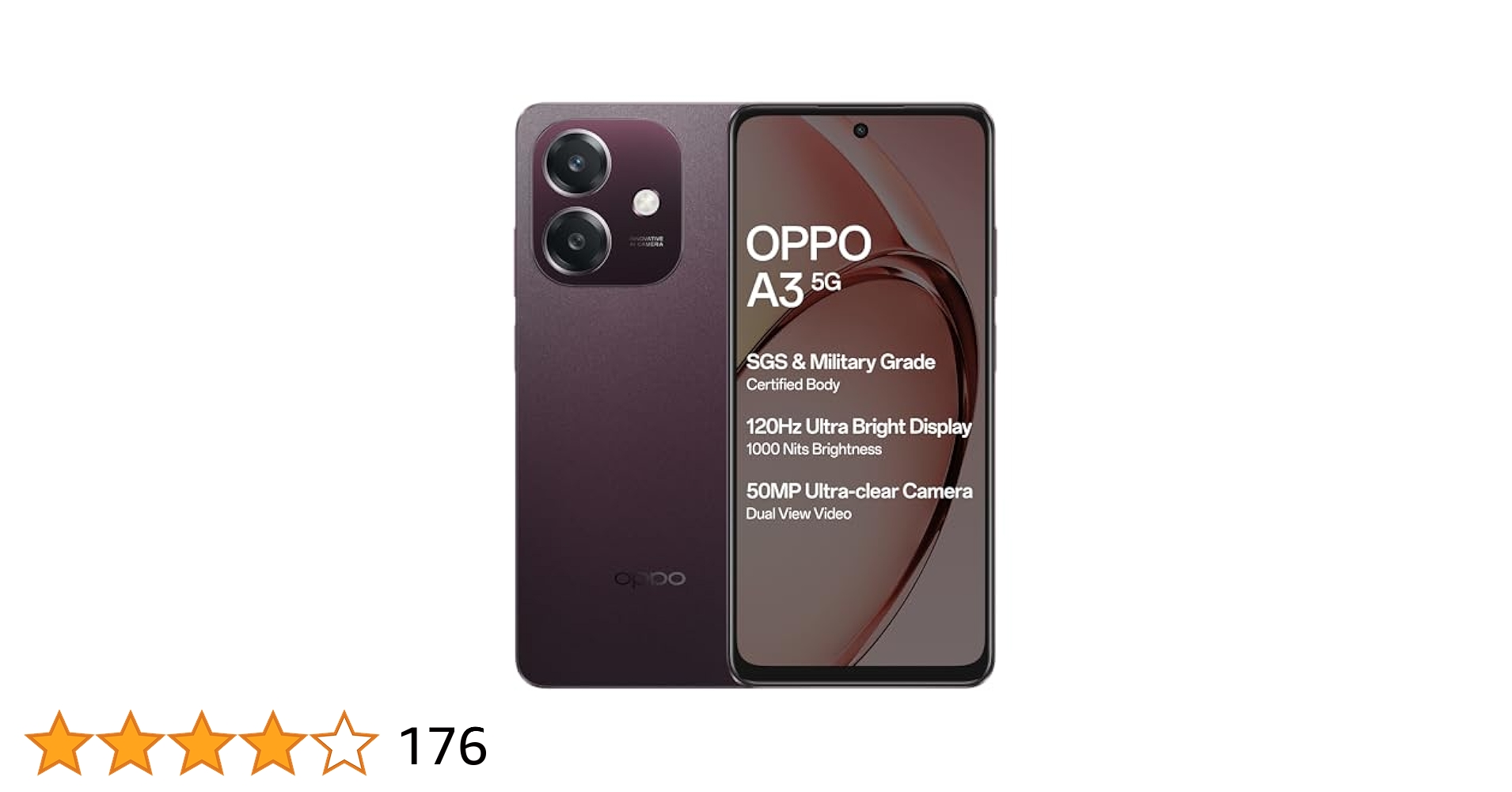 OPPO A3 5G (Nebula Red, 6GB RAM, 128GB Storage) : Amazon.in