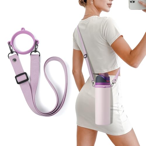BKBY Water Bottle Strap Compatible with Owala Freesip Sway 30oz 40oz & Owala Freesip 24oz 32oz 40oz Water Bottle Adjustable Braided Bottle Handle