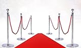 VIP RED Carpet Combo Special (PKG INC 6-Mirror Posts + 4-Ropes + 1-3'X10' RED Carpet)