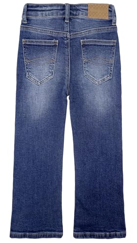 KIDSCOOL SPACE Girls Jeans,Little Big Elastic Band Inside Stretchy Micro Flared Boot Cut Denim Pants2