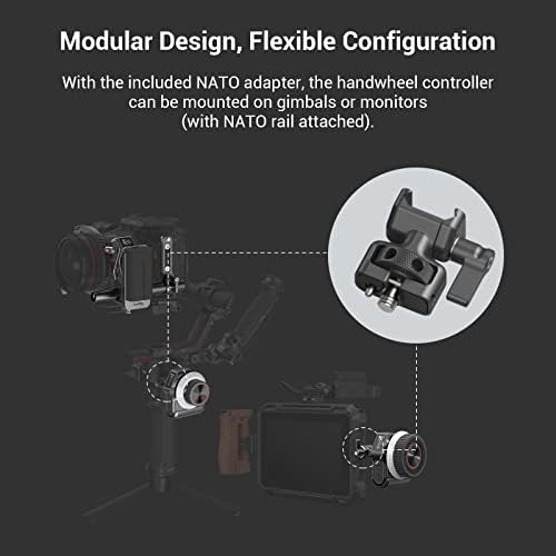SMALLRIG MagicFIZ Bezprzewodowy Zestaw Podstawowy Follow Focus z Kontrolerem PokręTłA i Silnikiem Odbiornika, Pilot Zdalnego Sterowania OstrośCią 100m, do Lustrzanek Lustrzanych i Cine - 3781
