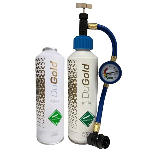 Kit Recarga de Ar Condicionado 1 kg r134a com Aplicador Manometro