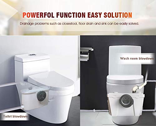 500W Macerator Pump For Macerating Upflush Toilet, Sewerage Pump For Easy Bathroom Toilet Disposal Laundry Sink Shower #TOP4