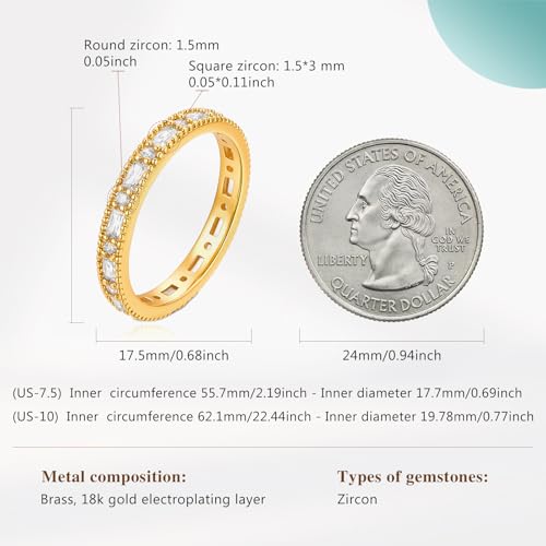 Cicy Bell Silver 18K Plated Gold Rings for Men Women Couple Wedding Rings — view 5