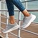 Women's Orthopedic Fashion Sneakers for Plantar Fasciitis: Cushioned Arch Support Thick Sole Sneakers for Outdoor, Knee Pain Lace Up Neuropathy Shoes Adjustable Grey Size 7.5