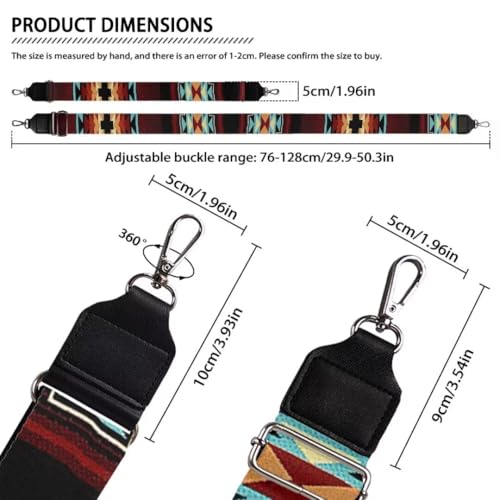 Image of Jeiento Replacement Shoulder Strap,2 Piece Set Guitar Style Handbag Crossbody Strap Adjustable Guitar Straps for Women Girls