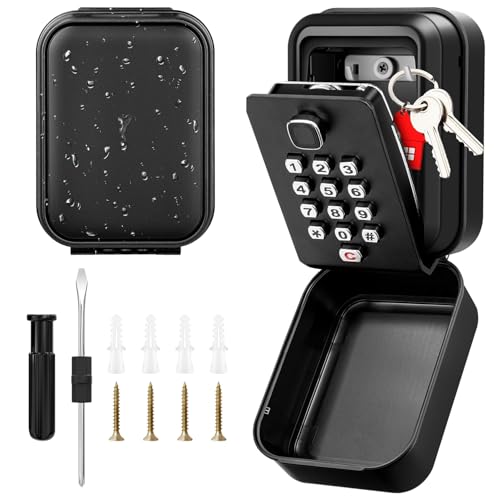 TEUEN Caixa de bloqueio de chave com código, caixa de bloqueio resistente à prova d'água para chave