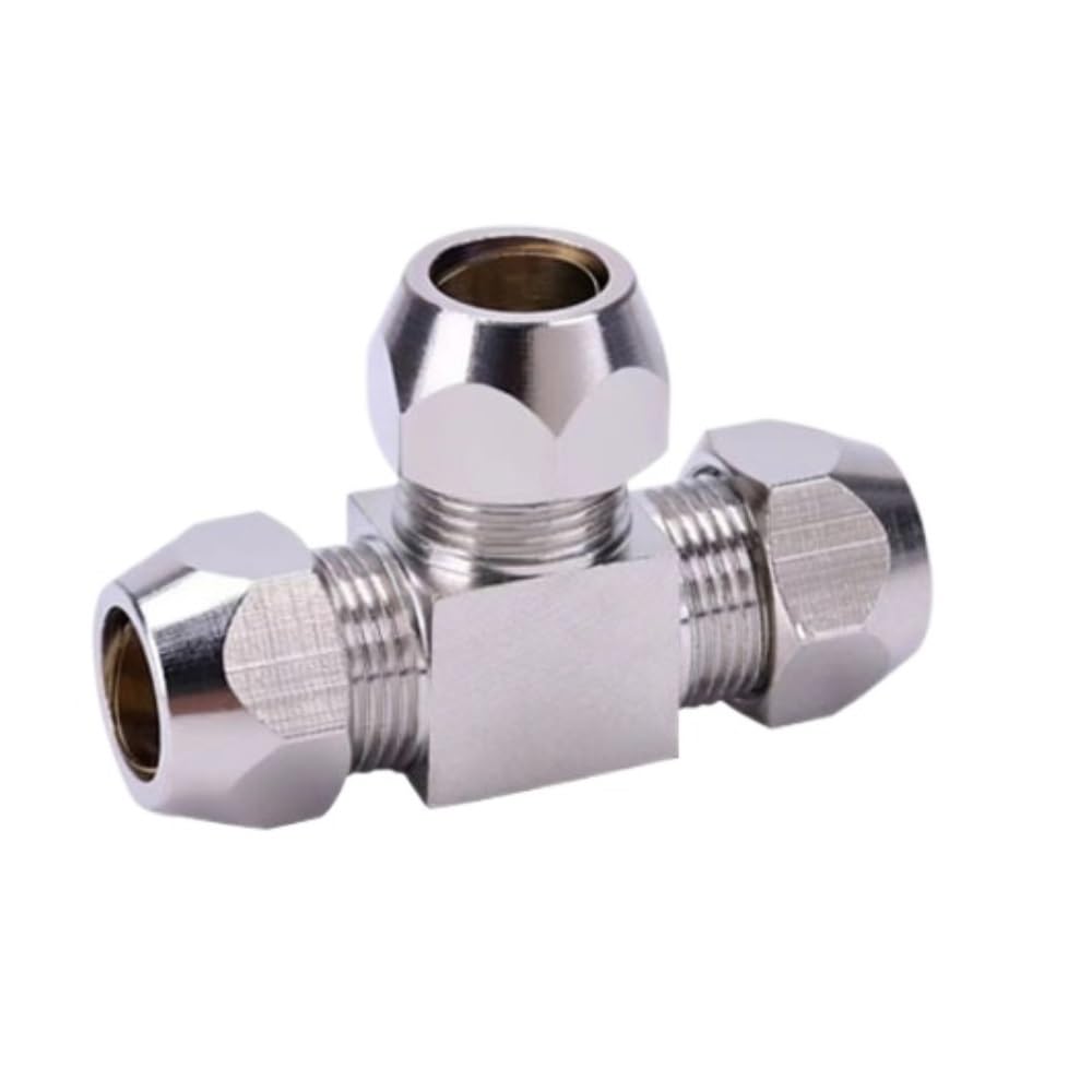 Accesorio neumático en T de virola para manguera de aire y aceite 16mm