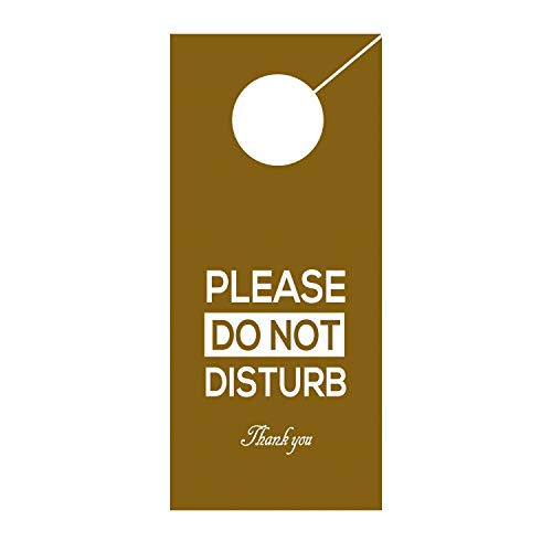 Do Not Disturb Door Hanger Sign, (White Pn Brown) For Home, Hotel, Office, Therapy And More! 2 Pack Size: 8.5 X 3.5-16Pt Thick. #TOP5