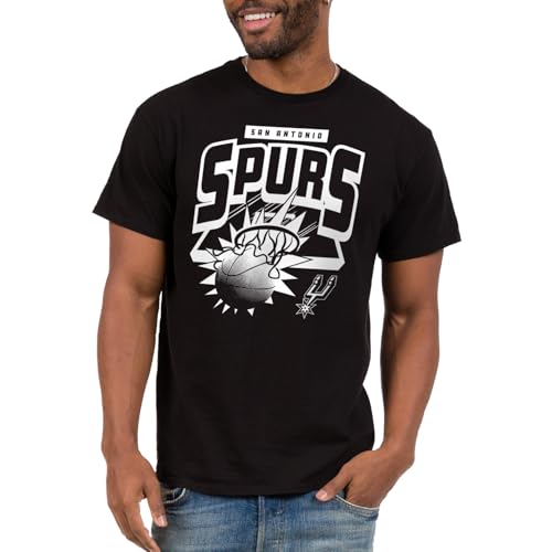 Junk Food NBA - San Antonio Spurs - Crash The Board - Officially Licensed Adult Short Sleeve Fan Tee for Men and Women Black