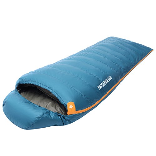 KingCamp -12°C / 10.4°F Lightweight Envelope Down Sleeping Bag, 500 Fill Power,