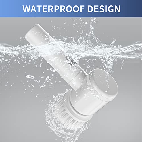Soaring Electric Cleaning Brush , Cordless Electric Scrubber For Kitchen,Bathroom,Shower Door,Bathtub,Mirror,Tile,Tub,Dish,Sink,Grout Handheld Household Motorized Brush( White) #TOP4