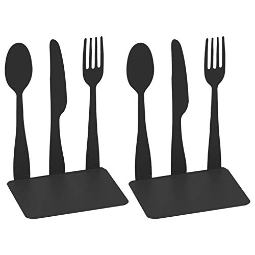 Serre-livres en métal robuste avec séparateur pour étagères, serre-livres décoratifs antidérapants pour étagères, design décoratif unique pour cadeau, classeur et séparateurs