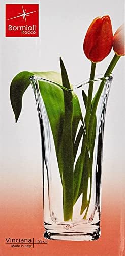 Bormioli Rocco Italian glass Vinciana flower vase