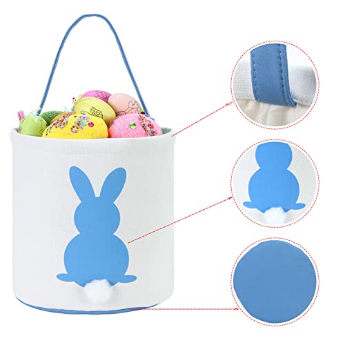 Sacchetti Per Uova Pasquali A Forma Di Coniglietto Per Bambini, In Tela Di Cotone Personalizzata, Cestino Per Uova Di Caramelle, Coniglio, Secchi Con Coda Soffice, Sacchetti Regalo Per Pasqua - 3