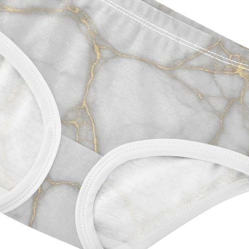 Girls Underwear Toddler 2t Cotton Cute Panties Girl Funny Briefs Girls Undies Grey Marble Gold Veins4