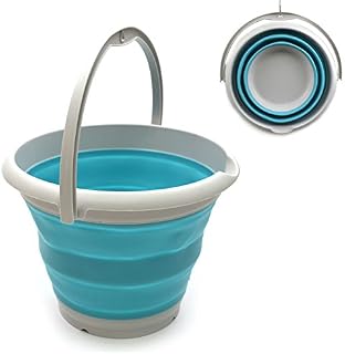 SAMMART 10L (2.6 Gallon) Collapsible Plastic Bucket - Foldable Round Tub - Portable