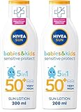 Nivea Sun Kids Lotion 50+ Very High 200ml (Packung mit 2)