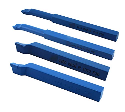 Boring Bar Din 4974/ISO9 10-12mm DIN4980-ISO6 10-12mm Tungsten Carbide Brazed Tipped Lathe Tool 4 PCE