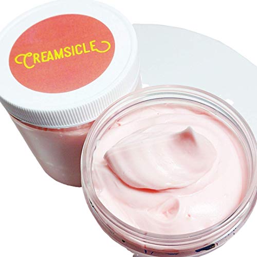 Orange creamsicle whipped body butter. Silky skin cream. Nostalgic summer gift for her. Moisturizer