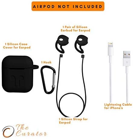 The Curator Premium [5 in 1] Protective Earpod Accessories Kit (Silicon ...
