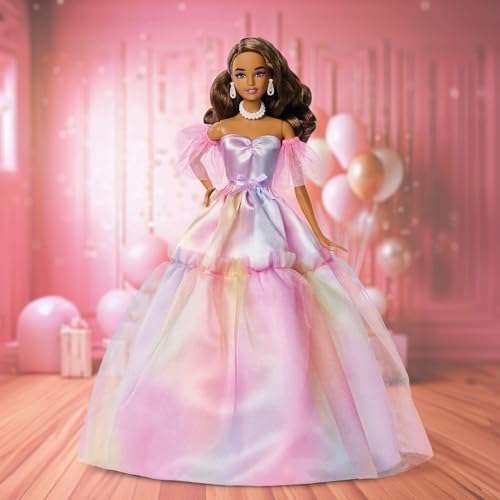 Muñeca Barbie Birthday Wishes con Vestido Arcoíris miniatura 2