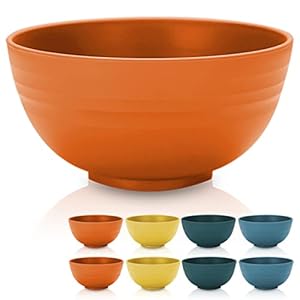 Kyraton 8er Müslischüssel Set, Orange, Gelb, Blau, Grün
