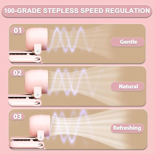 Ventilateur portable à clipser 100 vitesses avec affichage LED et mini batterie rechargeable - 4